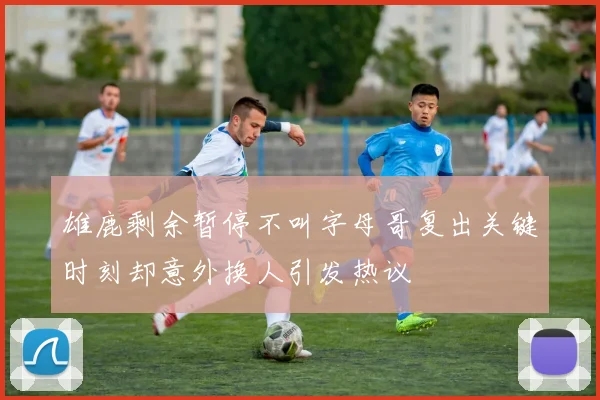 雄鹿剩余暂停不叫字母哥复出关键时刻却意外换人引发热议